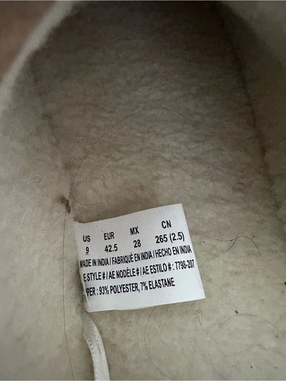 American Eagle Outfitters Tan Slip-On Suede-Look Loafers with Patterned Trim